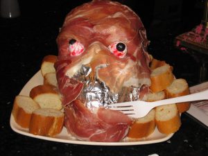 Halloween Food Dinner Pastrami Head