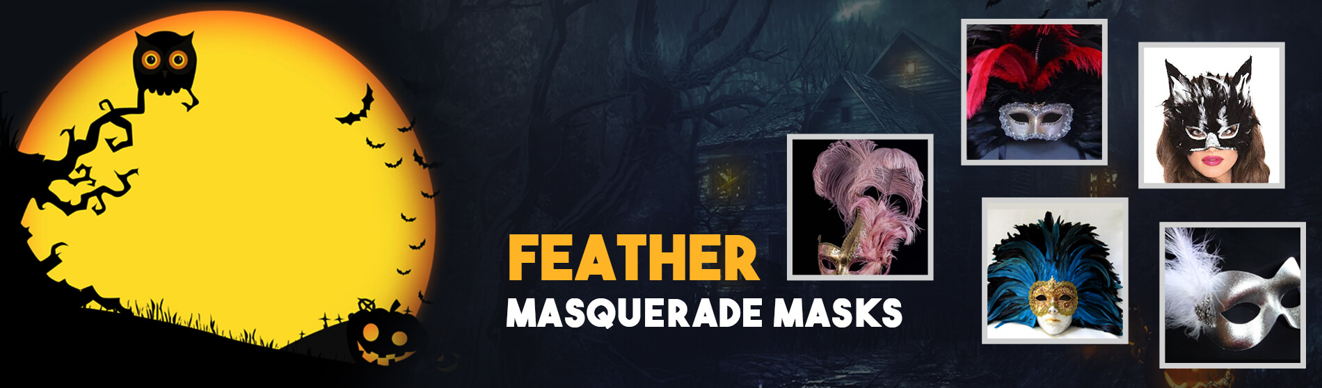 Glendale Halloween : Feather Masquerade Masks