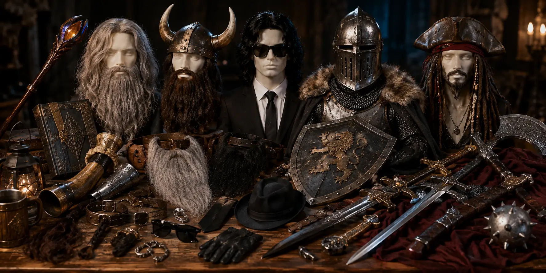 Beard and Weapon Costume Accessories Beard and Weapon Costume Accessories
