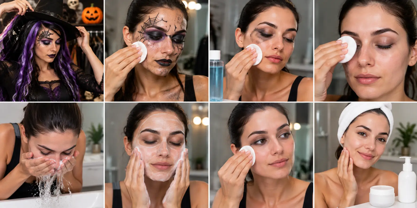Remove Halloween Makeup Step by Step Remove Halloween Makeup Step by Step